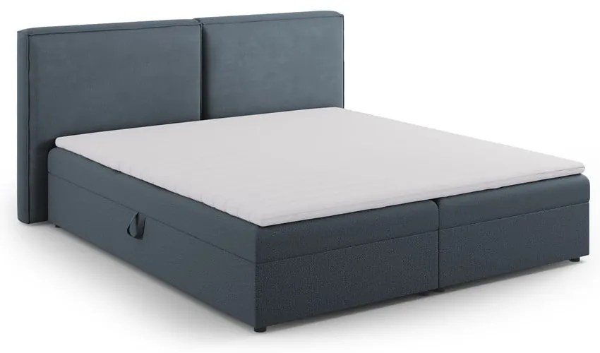 Letto boxspring blu con contenitore 160x200 cm Arendal – Cosmopolitan Design