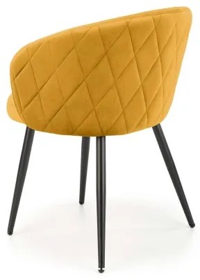 Sedia da pranzo CALMURE gialla
