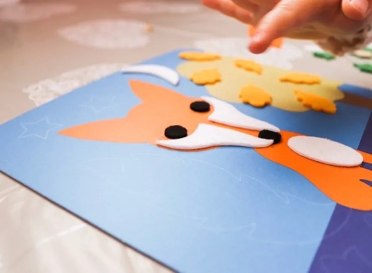 Collage di feltro - dalla natura