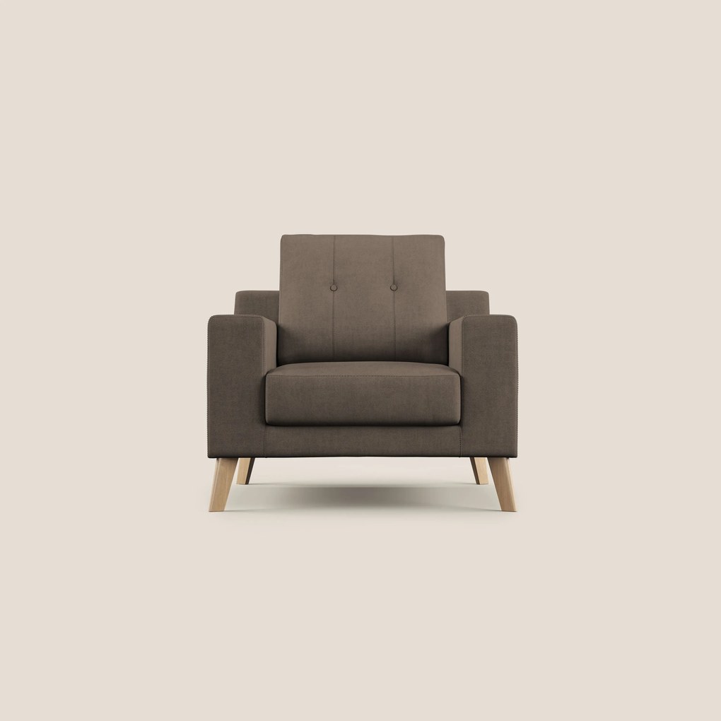 Danish poltroncina in tessuto morbido impermeabile T02 marrone