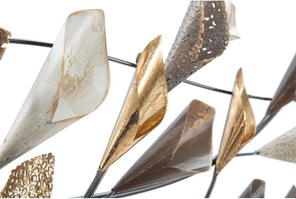 Decorazione murale bianco-marrone , larghezza 115,5 cm Ramo - Mauro Ferretti