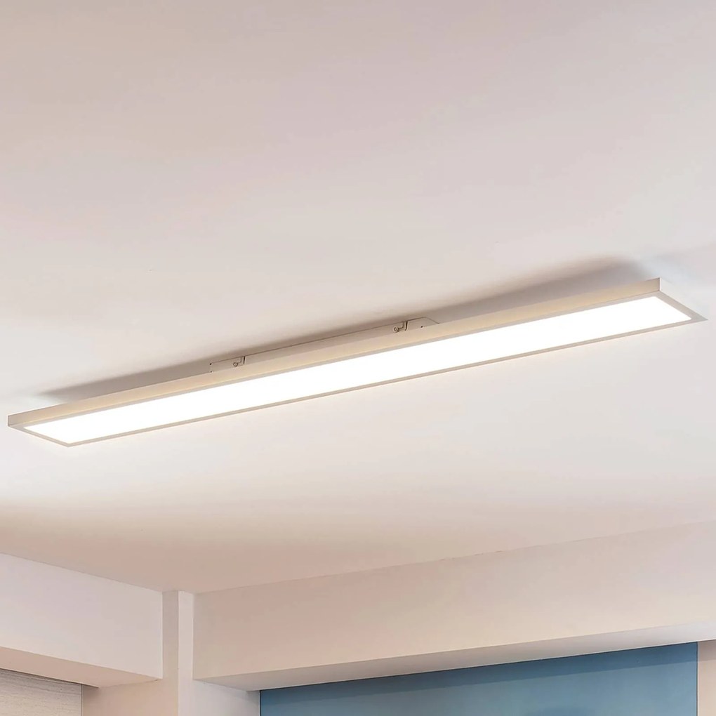 Arcchio Enora pannello LED, 3500lm, bianco, metallo, 119,5 cm, Bianco / Opale, Soggiorno / Sala da pranzo, Plastica, Moderno, Pannello LED