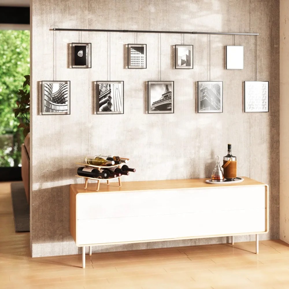 Cornici da parete in metallo nero in set da 9 pezzi 223x77,5 cm Exhibit - Umbra