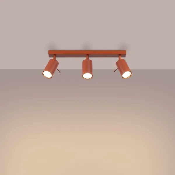 Sollux SL.1508 - Faretto RING 3xGU10/10W/230V rosso