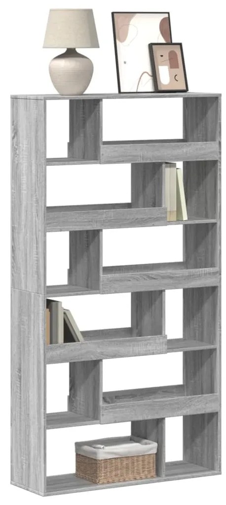 Libreria grigio sonoma 100x33x187,5 cm in truciolato