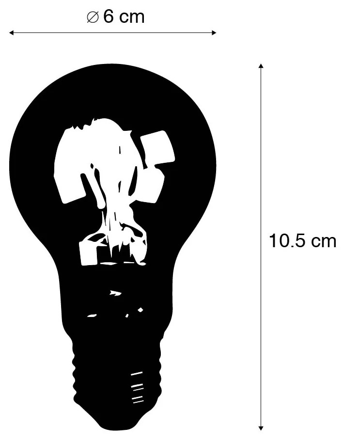 Set di 5 lampadine a filamento LED E27 A60 Goldline 2W 150lm 2200K