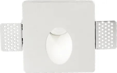 Lampada faretto da incasso LED in gesso verniciato Bianco VALZER 10x10 cm