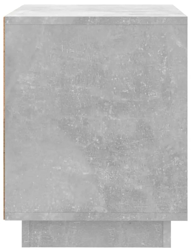 Comodini 2 pz Grigio Cemento 44x35x45 cm in Legno Multistrato