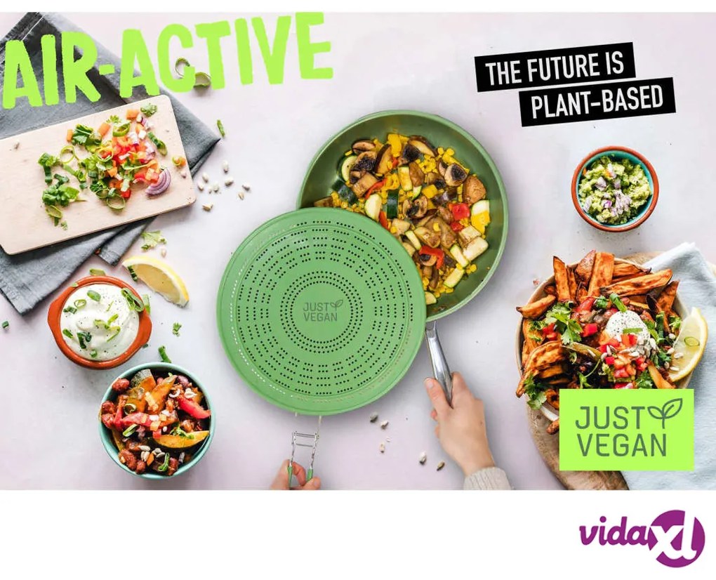 Just Vegan Paraschizzi con Filtro a Carbone AirActive Silicone Verde