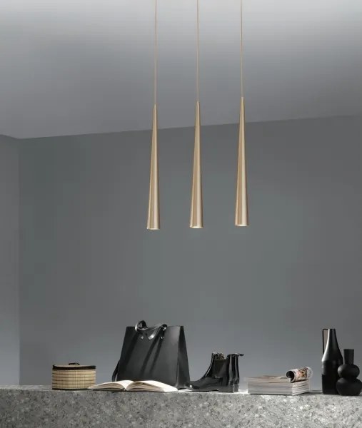 Ondaluce - Lampada a sospensione con cavo NOA 1xGU10/20W/230V pr. 5,5 cm dorata