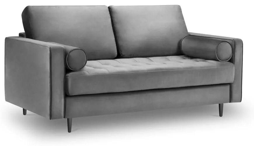Divano in velluto grigio chiaro, 174 cm Santo - Milo Casa