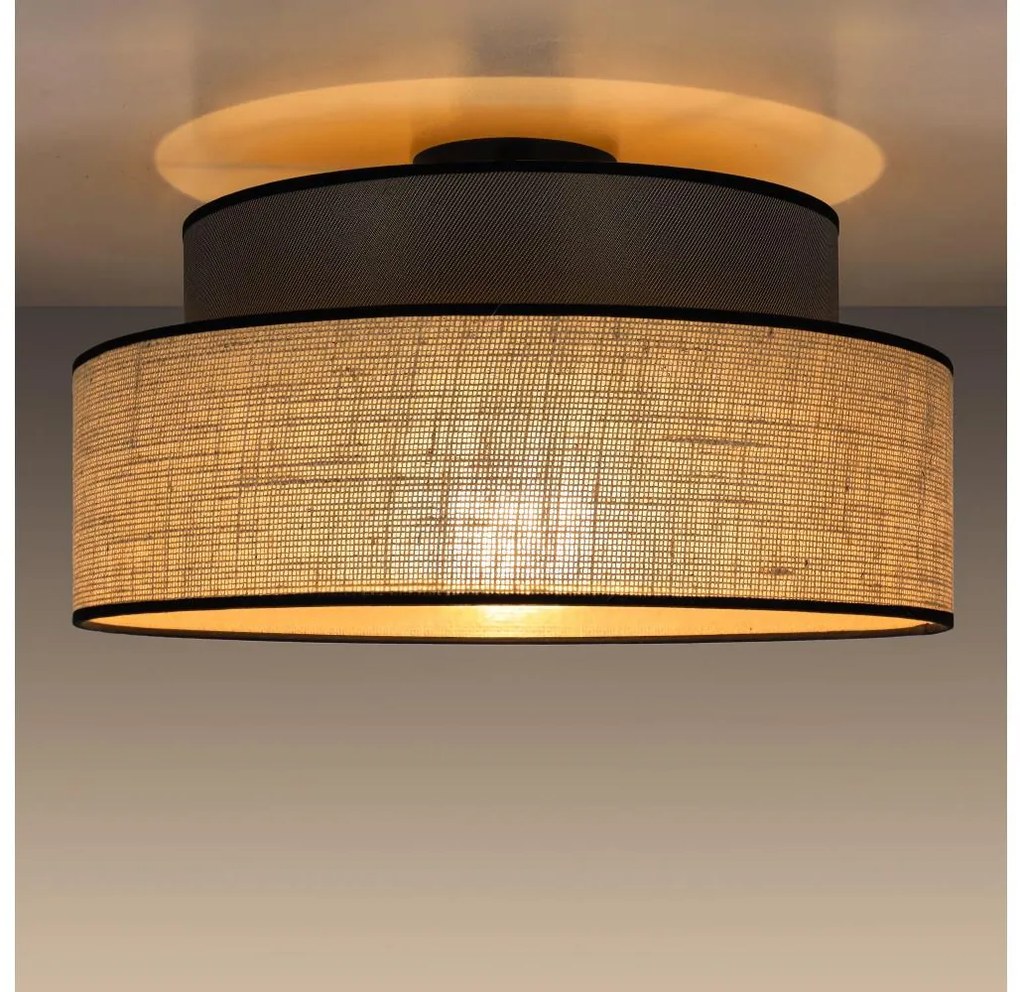 Plafoniera BOHO 1xE27/60W/230V diametro 40 cm marrone/beige