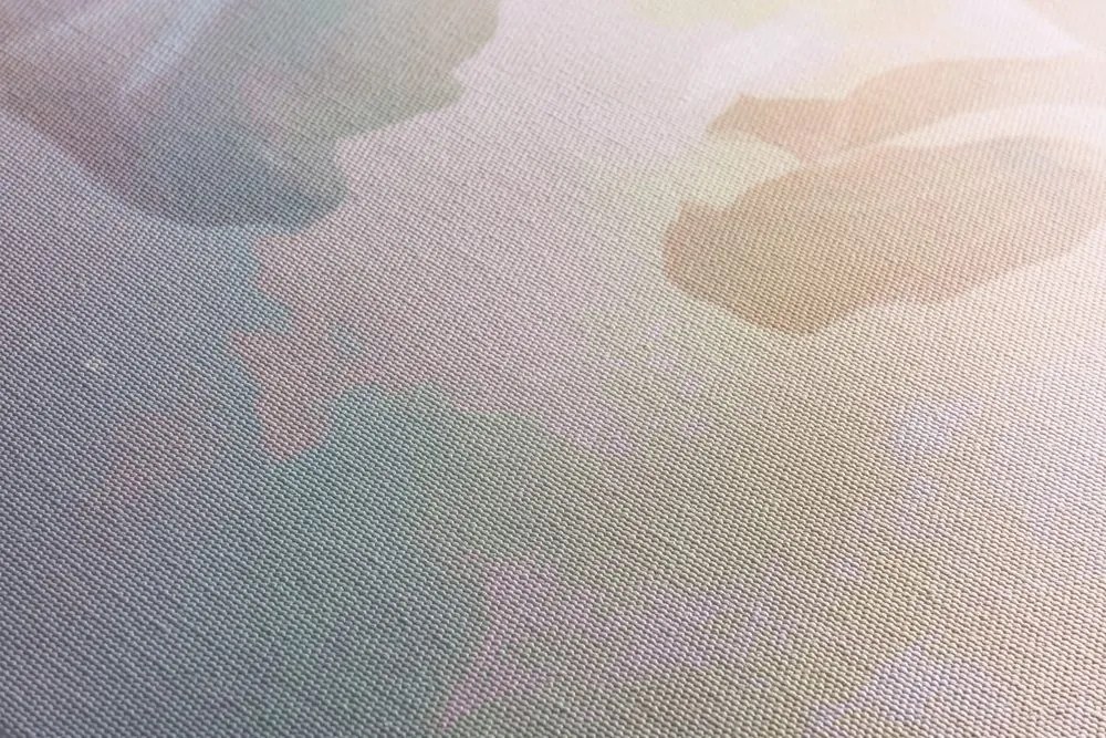 Quadro su tela – Riflesso delle foglie pastello