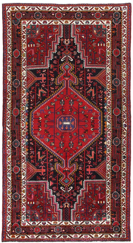 Hamedan Tappeto 280x150 (Iran) Annodato A Mano