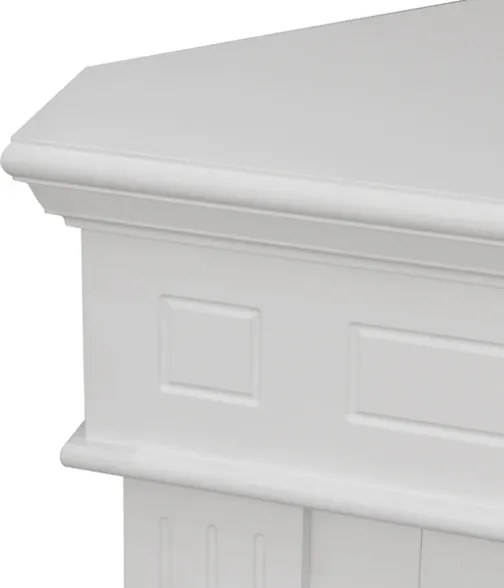 Camino a bioetanolo angolare biocamino da terra ad angolo FORD Bianco L110 x P63 x H102