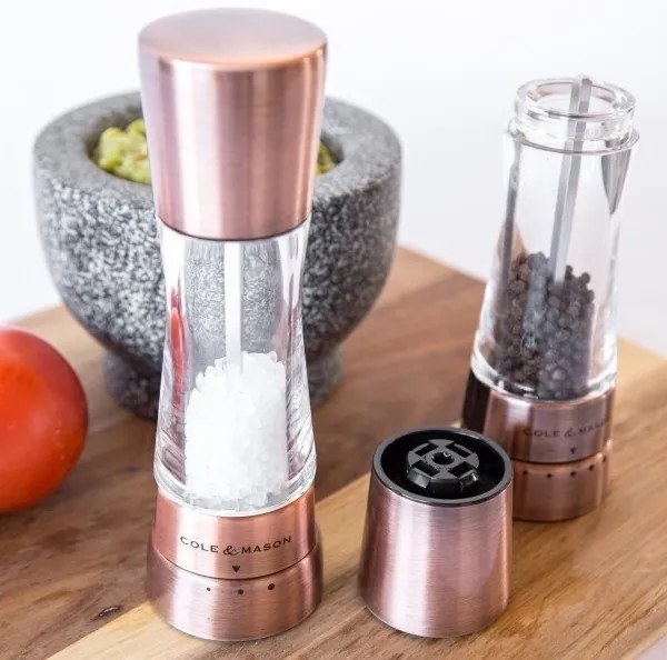 Cole&Mason - Set di macinini per sale e pepe DERWENT 2 pezzi 19 cm rame