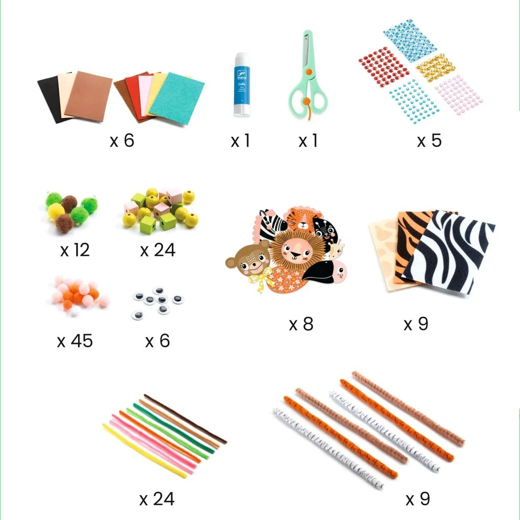 Scatola creativa per i più piccoli - Animali della giungla