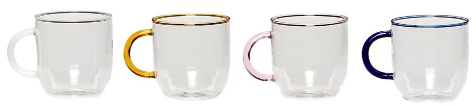 Set di 4 tazze in vetro Kiosk - Hübsch