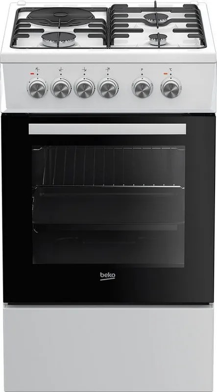 Fornello combinato da 60 litri 4 fuochi bianco - fss53000dw - beko