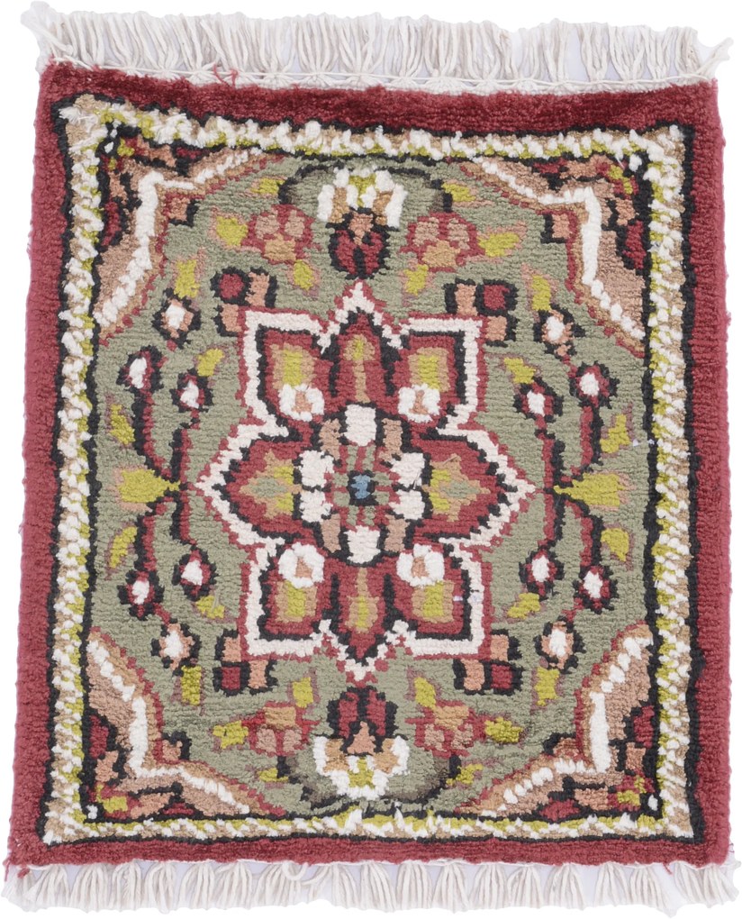 Agra Tappeto orientale 30x30 (Indian) Annodato A Mano