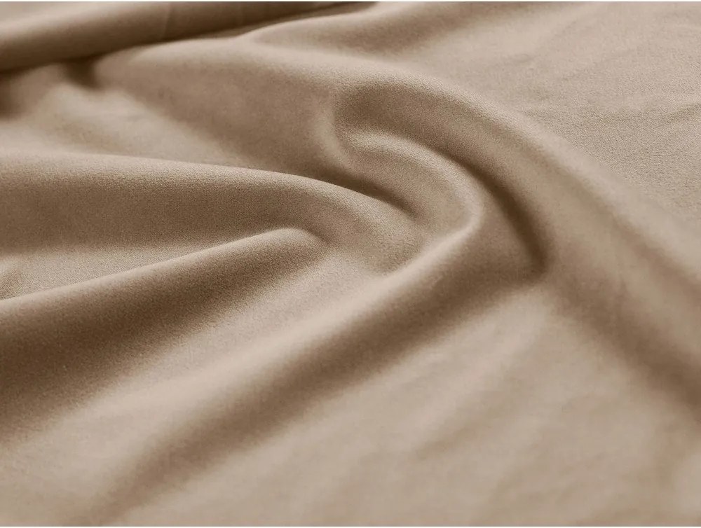 Letto singolo imbottito marrone chiaro con contenitore con rete inclusa 90x200 cm Phaedra – Micadoni