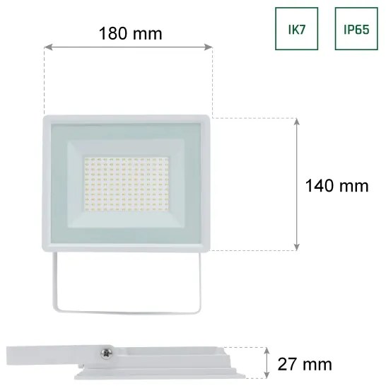Proiettore LED da esterno NOCTIS LUX 3 LED/50W/230V IP65 bianco
