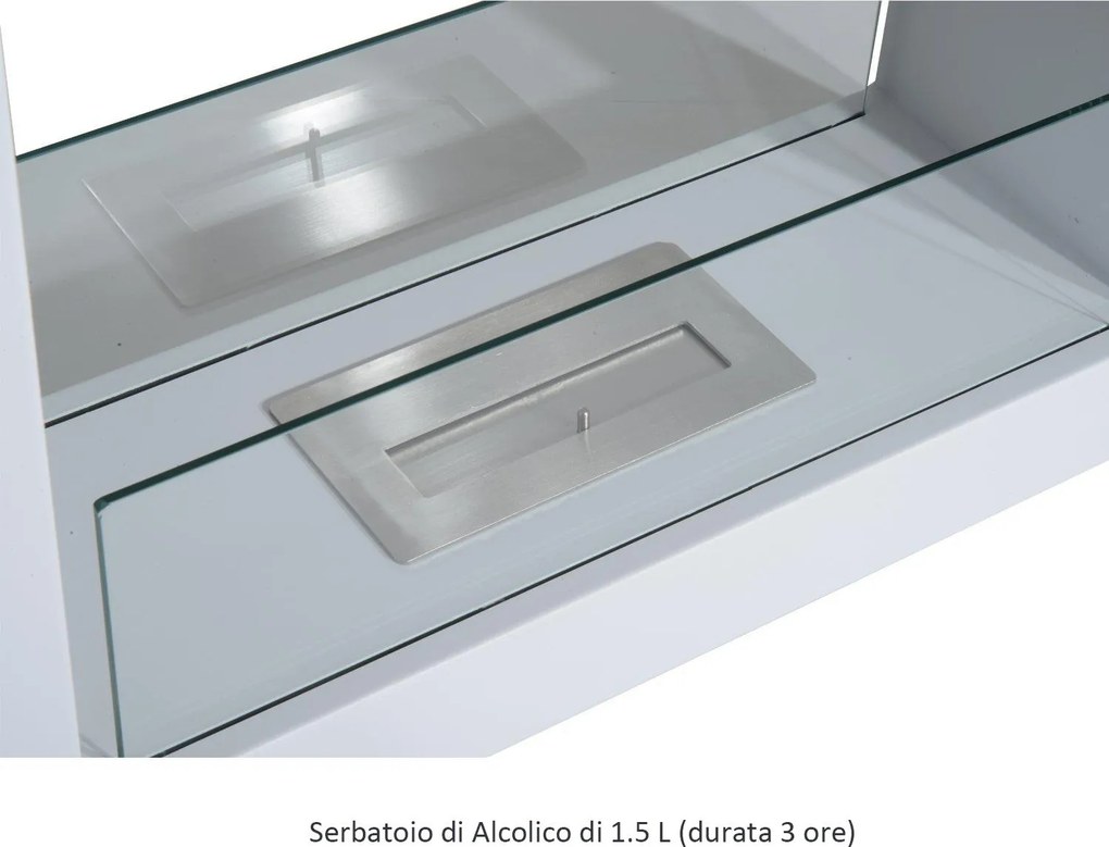 Camino a Bioetanolo da Pavimento 78x58 cm Bianco...