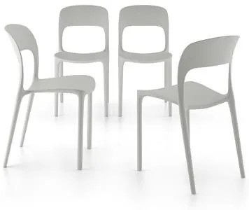 Sedie Amanda, Set da 4, Grigio