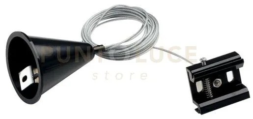 Led-track-s-3 nero kit sospensione nera per binario 300x4cm