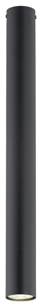 Plafoniera Moderna Faretto Marduk 1 Luce Acciaio Nero 60 Cm