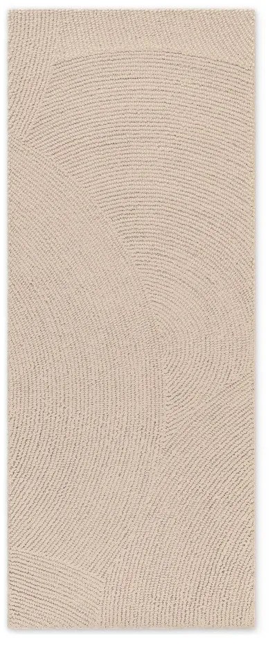 Passatoia beige in lana tessuta a mano 80x200 cm Eleni Light Beige – Hanse Home