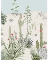 Isidore Leroy Carta da parati panoramica Succulentes Pastel - Panel B