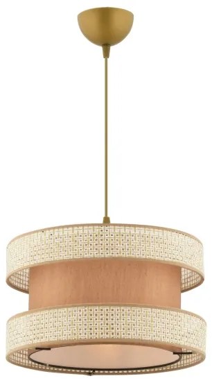 Lampadario a cavo HALO 1xE27/60W/230V beige/crema