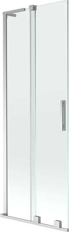 Mexen Velar L paratia per vasca da bagno 2 ante scorrevoli 70 x 150 cm, trasparente, cromo - 896-070-003-01-01