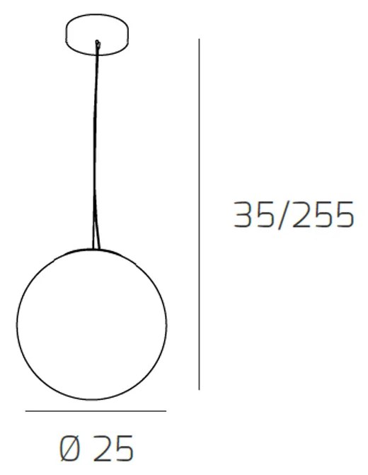 Sospensione Contemporanea Target Metallo Cromo Vetro Cromo Trasp 1 Luce E27 25Cm