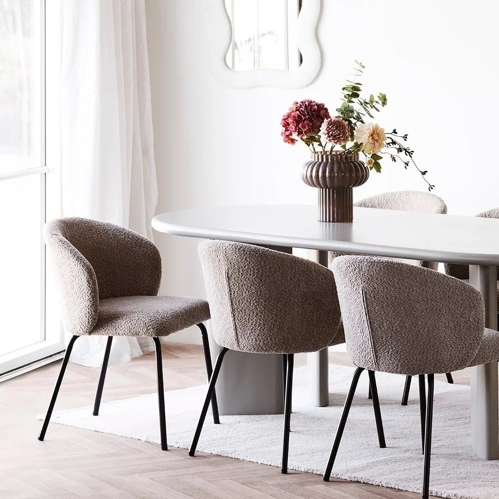 Vaso marrone in vetro (altezza totale 27 cm) Celia – House Nordic