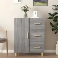 Credenza Grigio Sonoma 69,5x34x90 cm in Legno Multistrato 817352