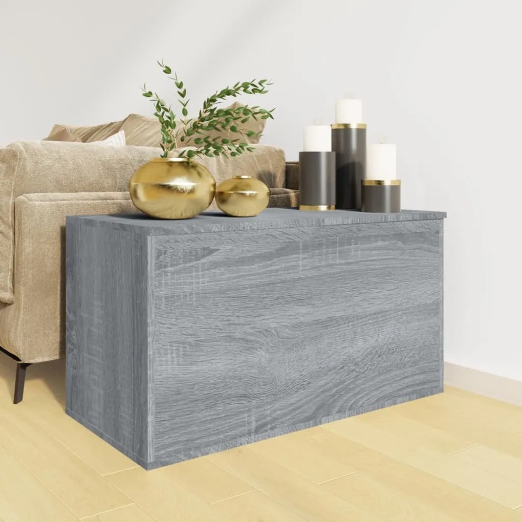 Cassapanca grigio sonoma 84x42x46 cm in legno ingegnerizzato