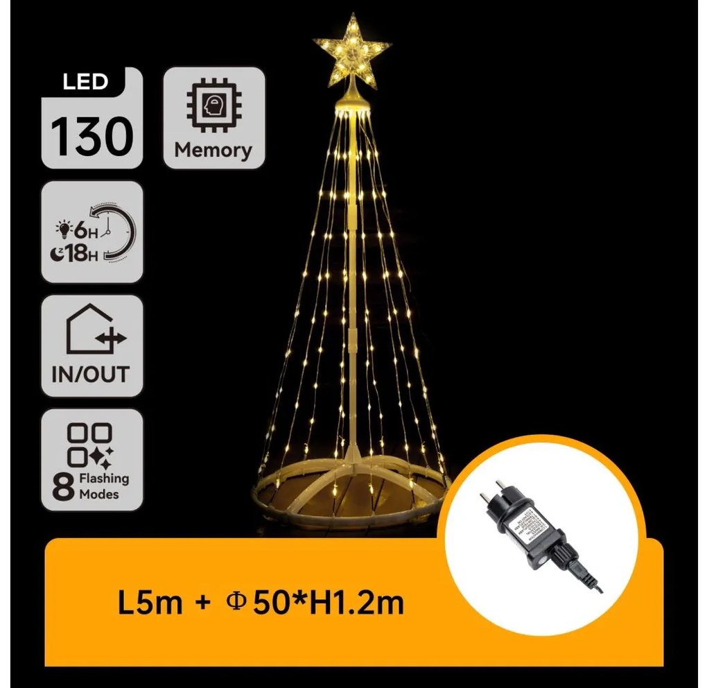 Aigostar-LED Decorazione natalizia per esterni LED/3,6W/31/230V 2700K 120cm IP44
