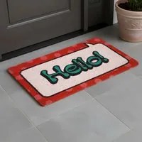 Zerbino 40x70 cm Hello rosso Zerbinomania