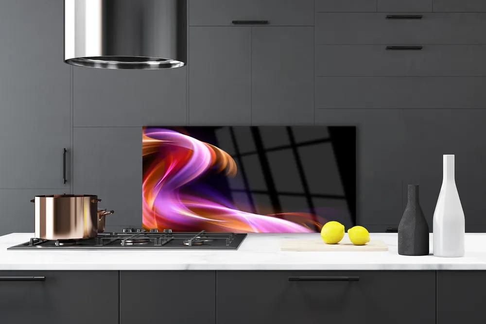 Pannello paraschizzi cucina Onda di arte astratta 100x50 cm