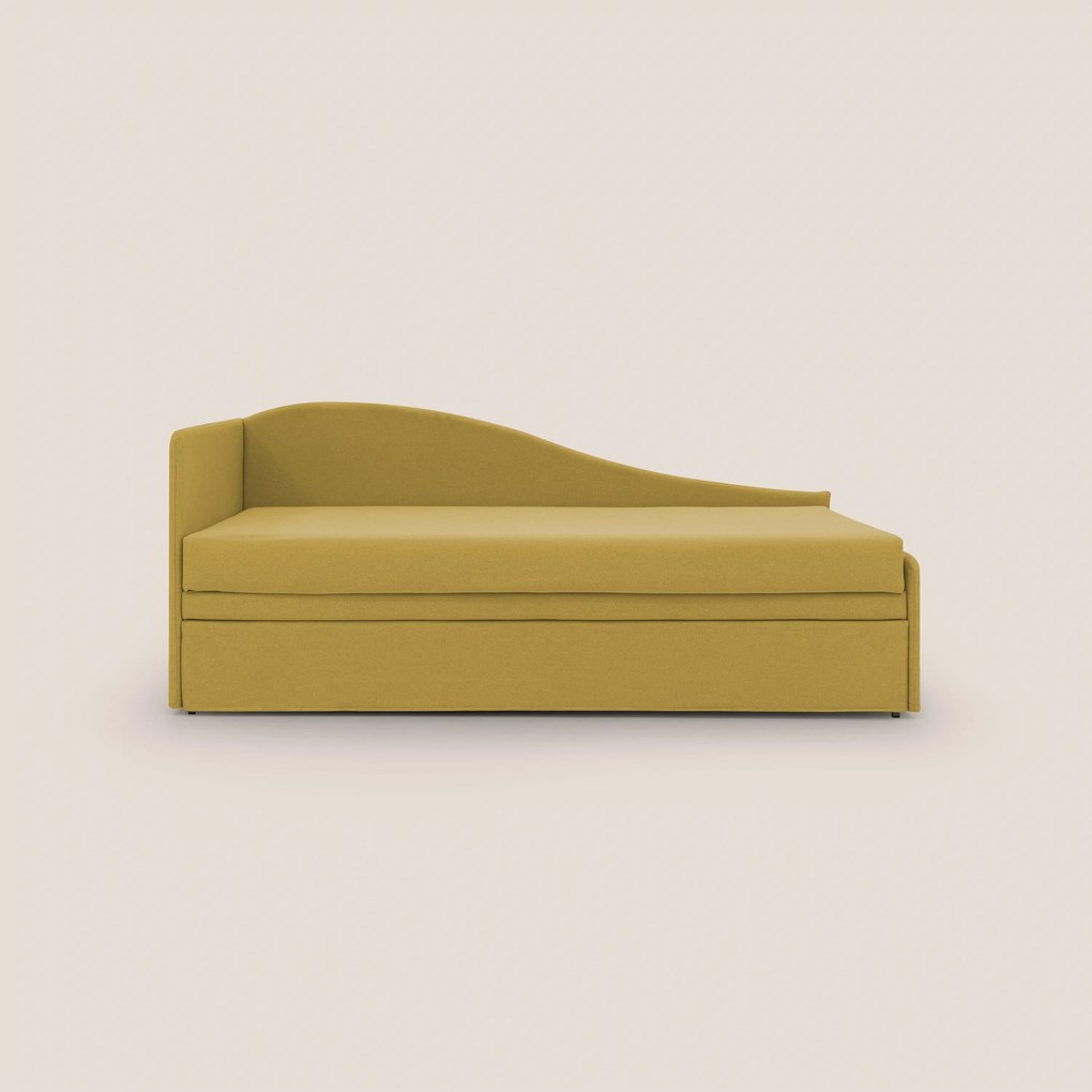 Nolo Divano duplex con doppio letto in tessuto simil cotone impermeabile T13 giallo