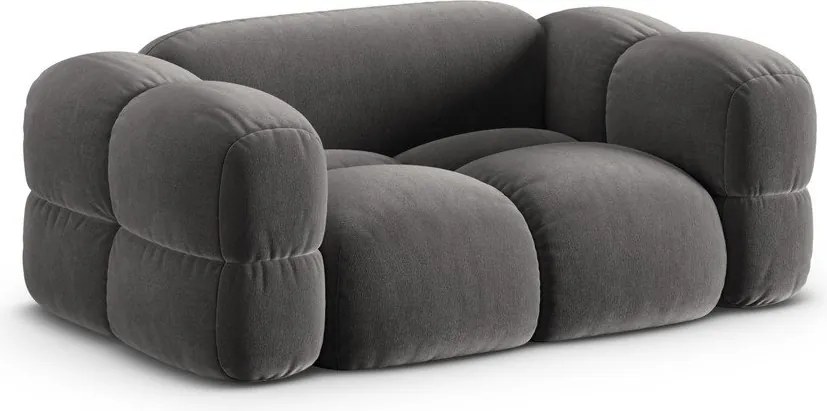 Divano grigio con rivestimento in velluto 180 cm Loretto – Cosmopolitan Design