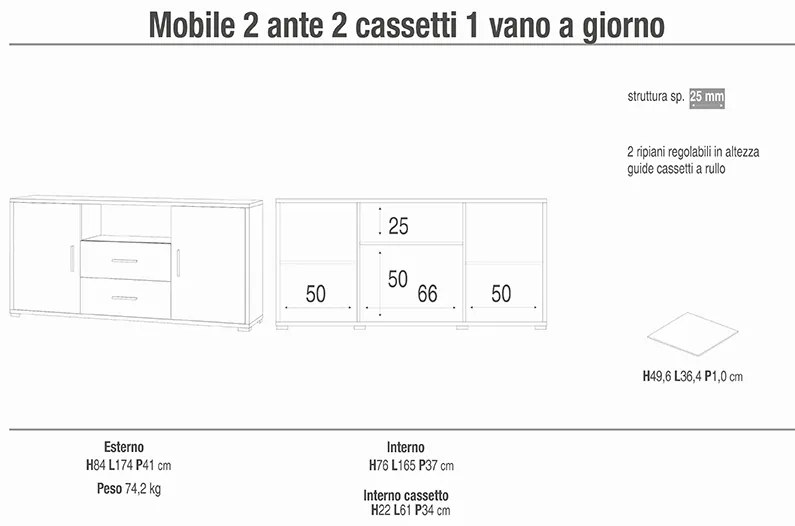 CLAUS - madia moderna per soggiorno