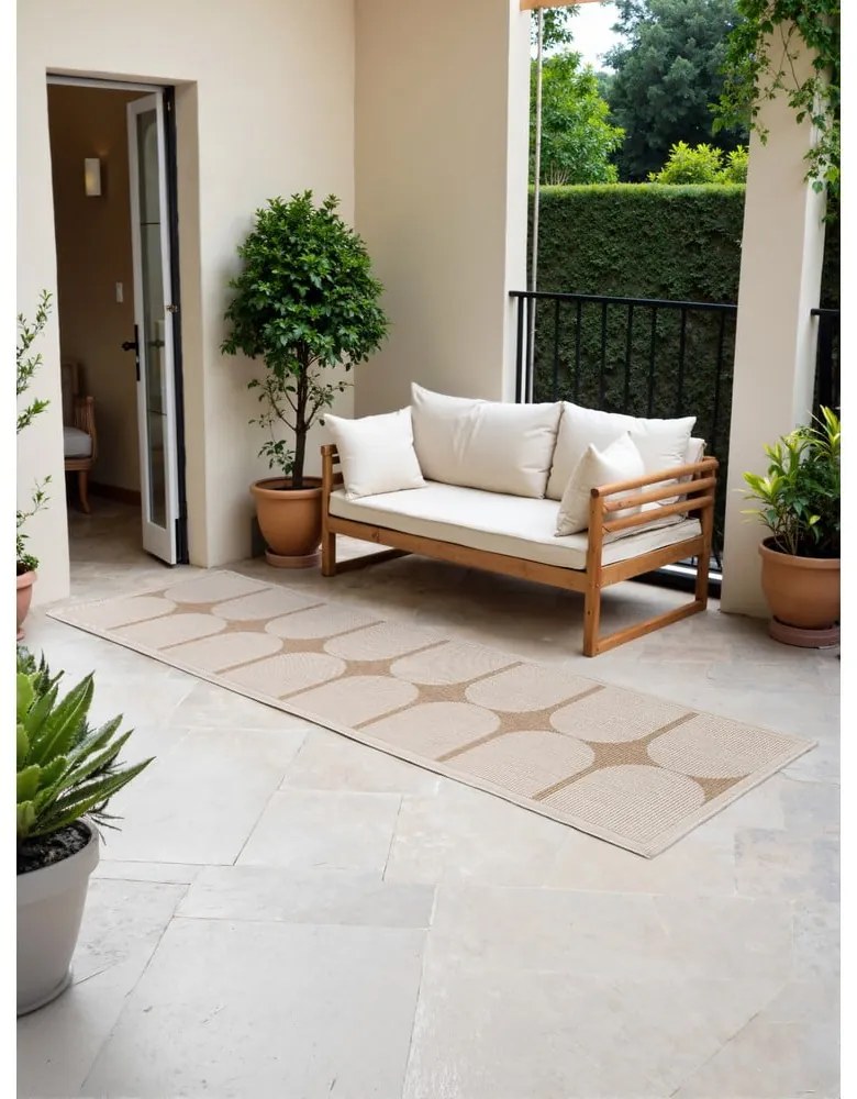 Passatoia da interno ed esterno beige/avorio 80x250 cm Duet Bowen – NORTHRUGS