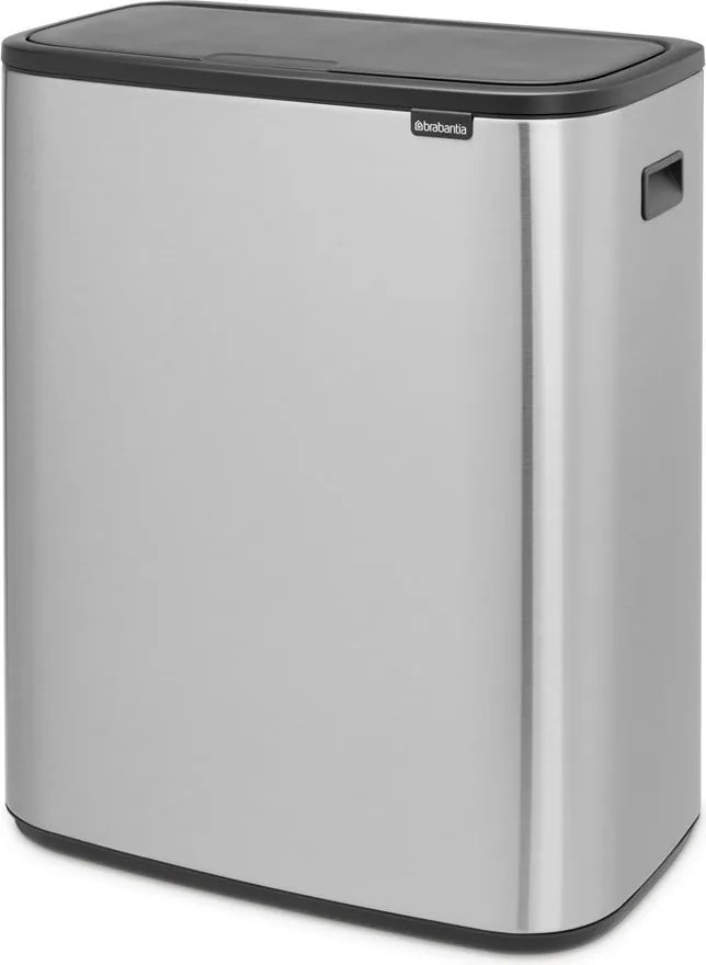Bidone in acciaio touch in argento opaco 60 l Bo Touch Bin - Brabantia