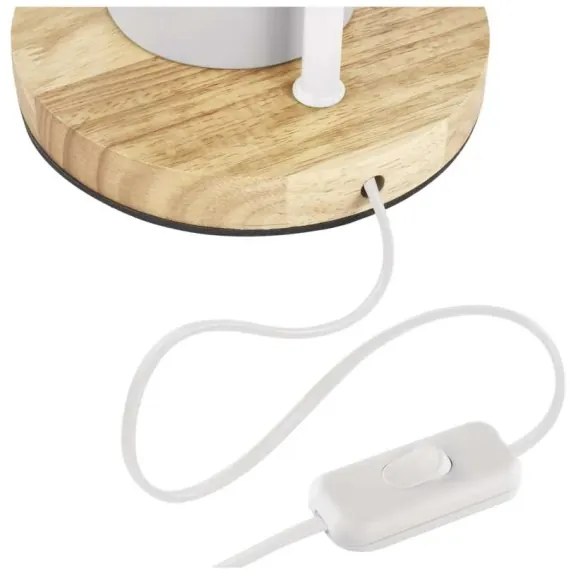 Lampada da tavolo POPPY 1xE27/25W/230V bianca