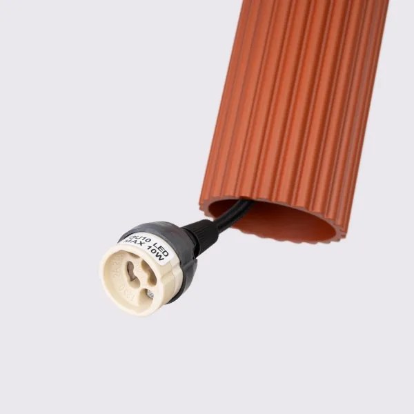 Sollux SL.1631 - Lampadario a sospensione con filo KARBON 2xGU10/10W/230V rosso