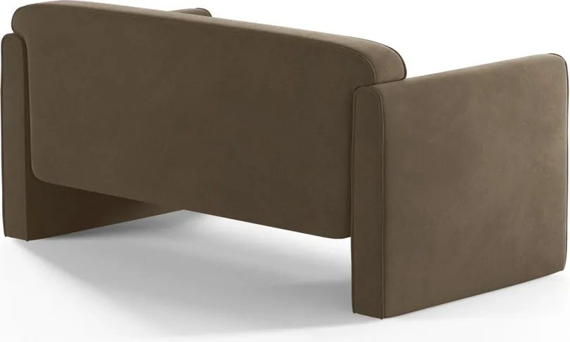 Divano grigio tortora con rivestimento in velluto 140 cm Abby – Micadoni