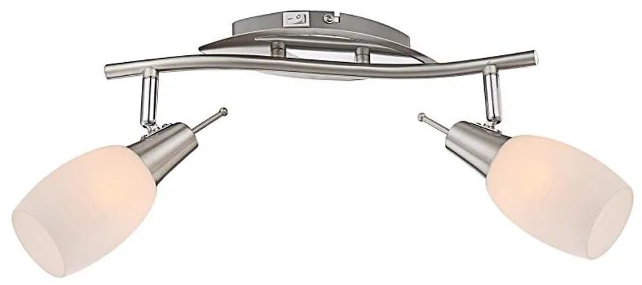 GLOBO 54983-2 - Faretto orientabile GILLIAN 2xE14/40W con interruttore